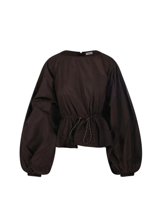 Zimmermann Black Alchemy Puff-Sleeve Blouse