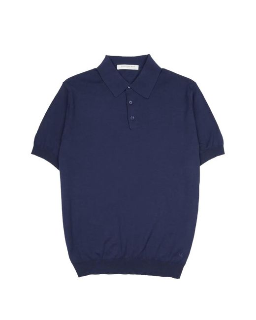 Brooksfield Blue Buttoned Polo Shirt for men