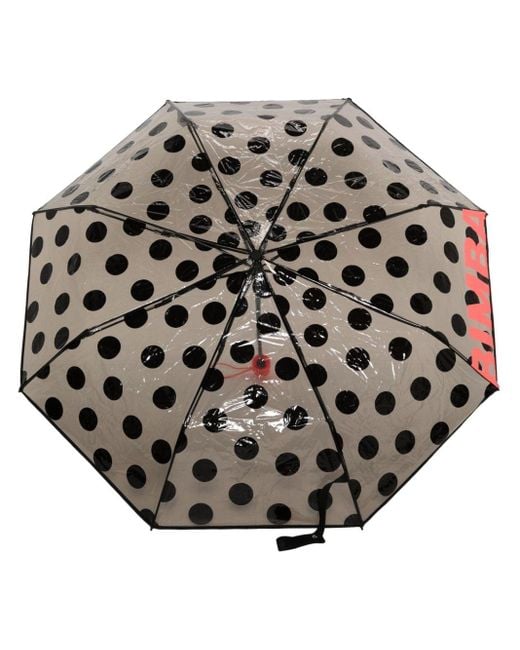 Bimba Y Lola Gray Polka-dot Print Umbrella