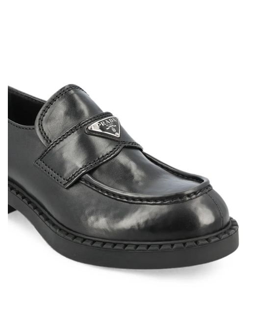 Prada Chocolate Loafer Mit Eckiger Kappe in Gray für Herren
