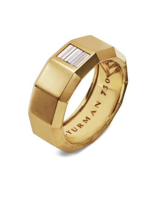 David Yurman Metallic 18Kt Faceted Diamond Ring (10Mm) for men
