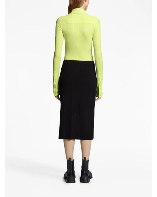 Proenza Schouler Yellow Cut-Out Detail Shirt