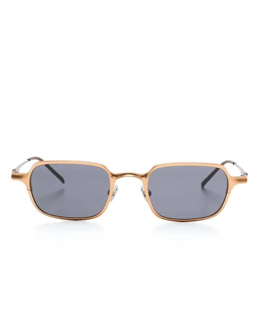 Rigards Metallic Rectangle-Frame Sunglasses