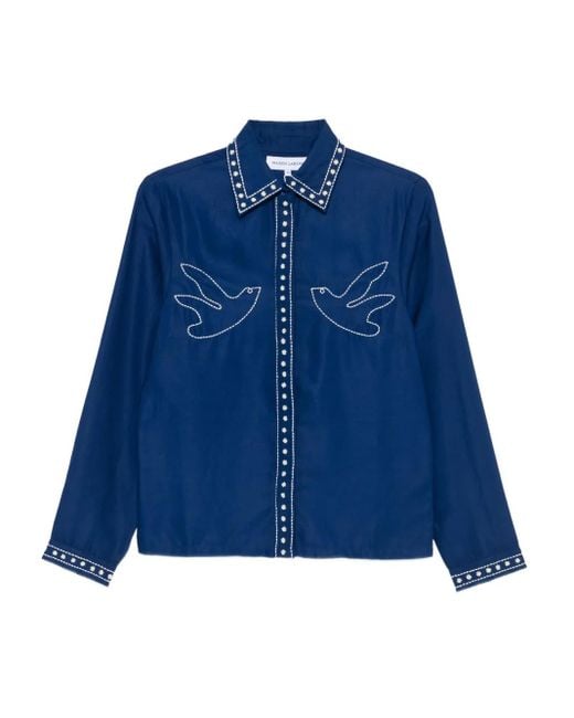 Chemise Vallès À Broderies Maison Labiche en coloris Blue