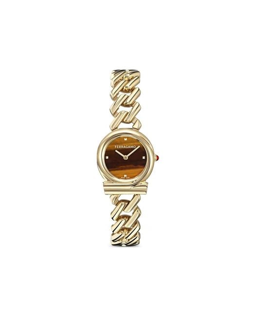 Ferragamo Metallic Gancini Twisted 28Mm Watch