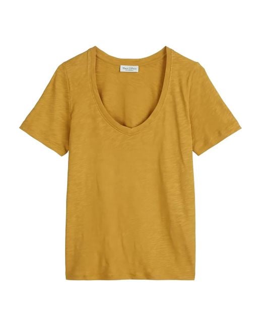 Marc O' Polo Yellow Cotton T-Shirt