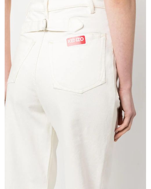 KENZO ハイライズ ストレートジーンズ White