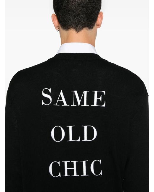 Moschino Black "Classic Chic Cardigan With for men