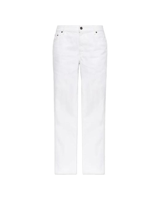 Matteau White Jean À Coupe Ample