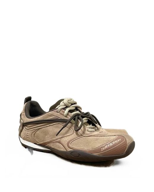 Balenciaga Brown Radar Panelled Low-Top Sneakers