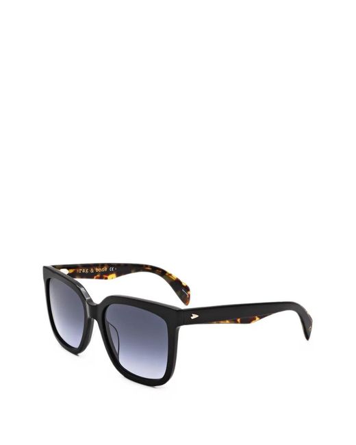 Rag & Bone Black Square-Frame Sunglasses