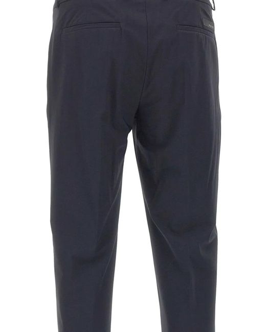Rrd Blue Belt-Loop Roll-Hem Trousers for men