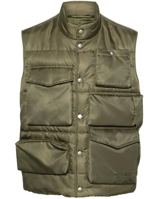 MM6 by Maison Margiela Green Padded Vest for men