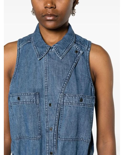 Isabel Marant Blue Marant Étoile - Ines Denim Mini Dress - Women's - Cotton