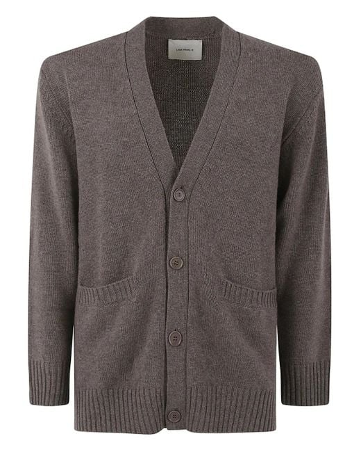 Cárdigan con bolsillos y botones Lisa Yang de hombre de color Gray