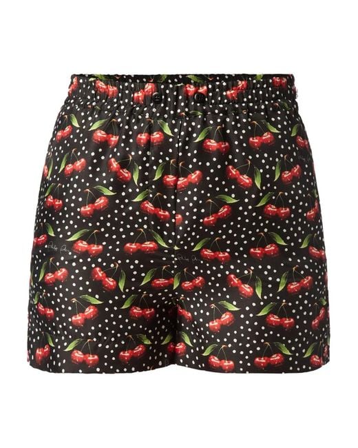 Philipp Plein Black Cherries Shorts