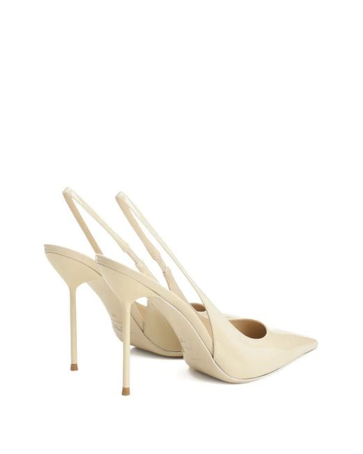 Paris Texas 105 Mm Lidia Slingback Pumps Met Puntige Neus in het White