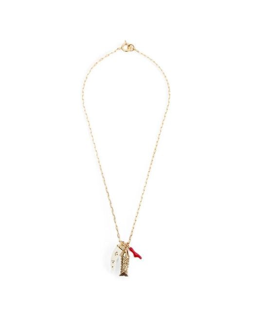 Isabel Marant White New River Long Necklace