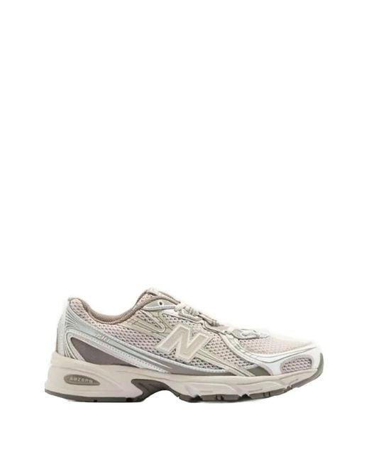 New Balance White 740 Mesh-Panel Sneakers