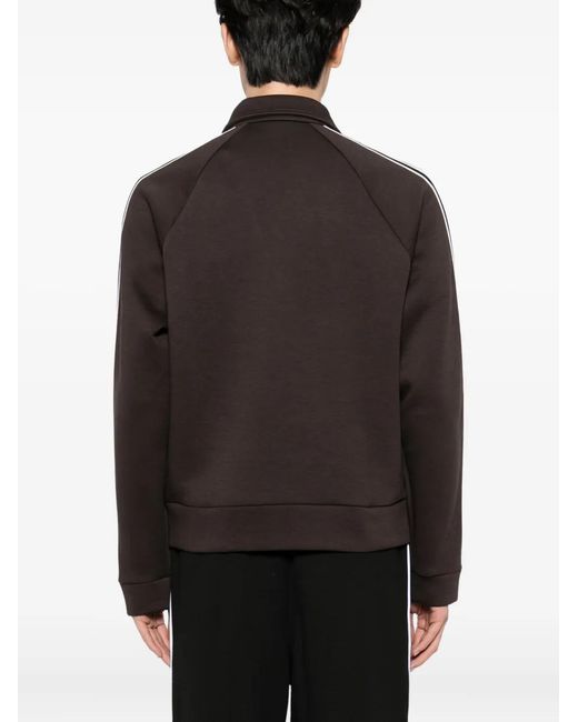 Lacoste Brown Stripe Zip Shirt for men
