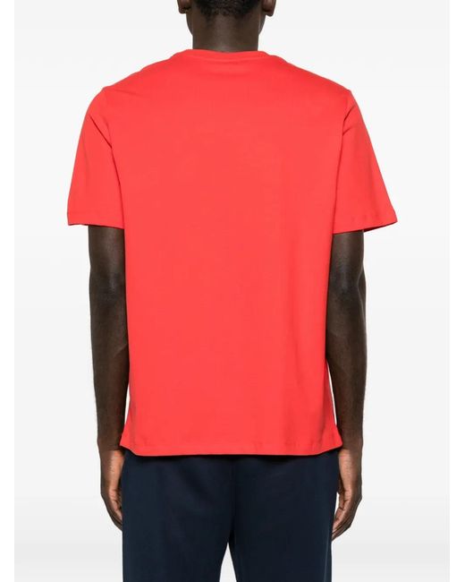 MSGM Red Logo-Print T-Shirt for men