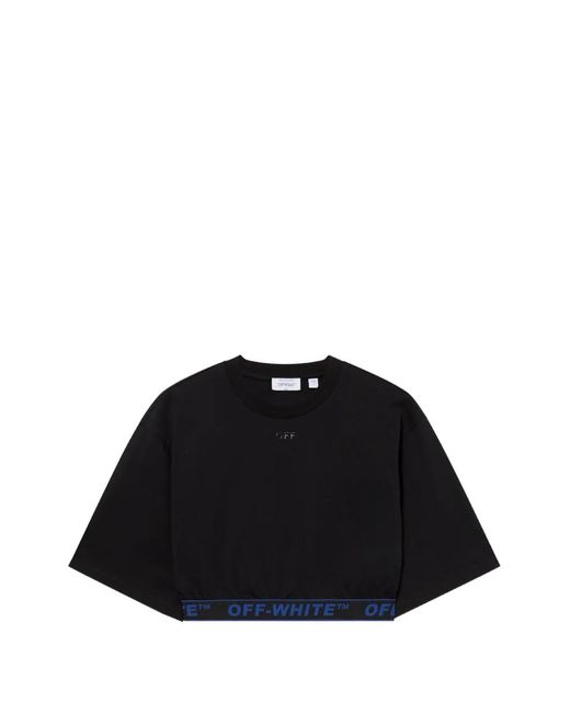 Off-White c/o Virgil Abloh Black Logoband Jersey Short Sleeve T-Shirt