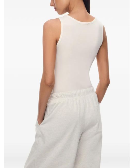 12 STOREEZ White Phoebe Ribbed Tank Top