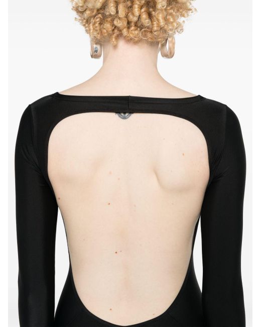 Atu Body Couture X Rue Ra Maxi-jurk Met Open Rug in het Black