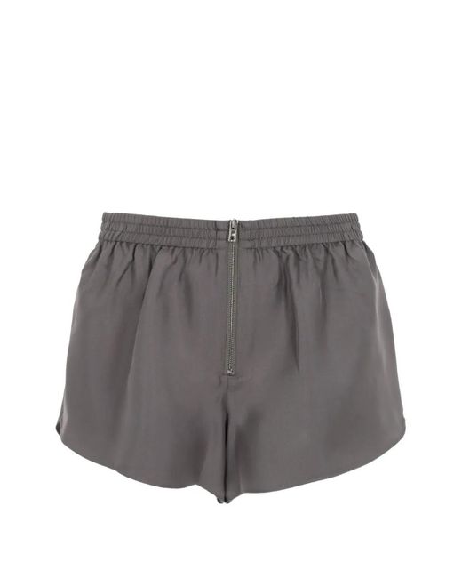 Alexander Wang Gray Elasticated Zip Shorts