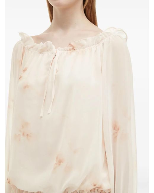 B+ AB Natural Ruffle-Detail Dress