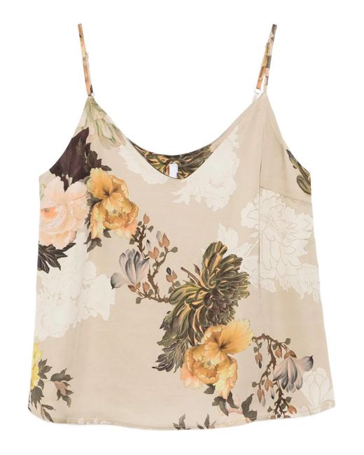 Imperial Natural Floral-Print Top