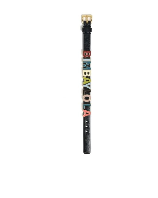 Bimba Y Lola White Logo-Plaque Buckled Bracelet