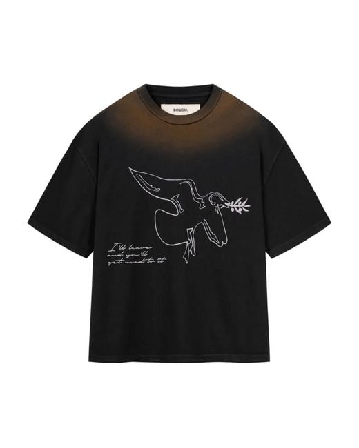 ROUGH Black Rusty Bird T-Shirt