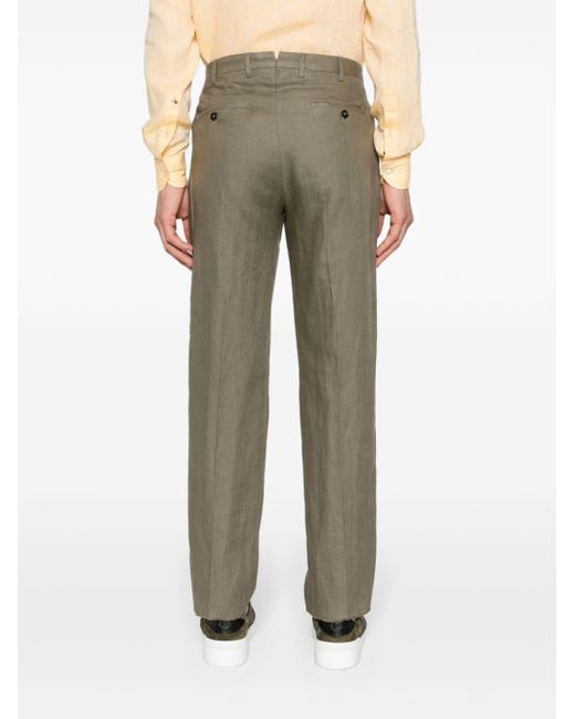 Incotex Natural Mid-rise Tapered Trousers for men