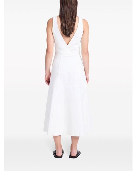 Proenza Schouler Arlet Mouwloze Midi-jurk in het White
