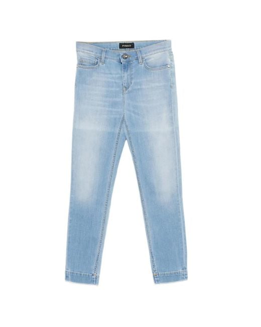 Pinko Blue Sabrina 32 Frayed Skinny Jeans