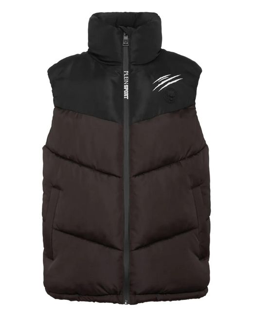 Philipp Plein Black Puffer Jacket Vest