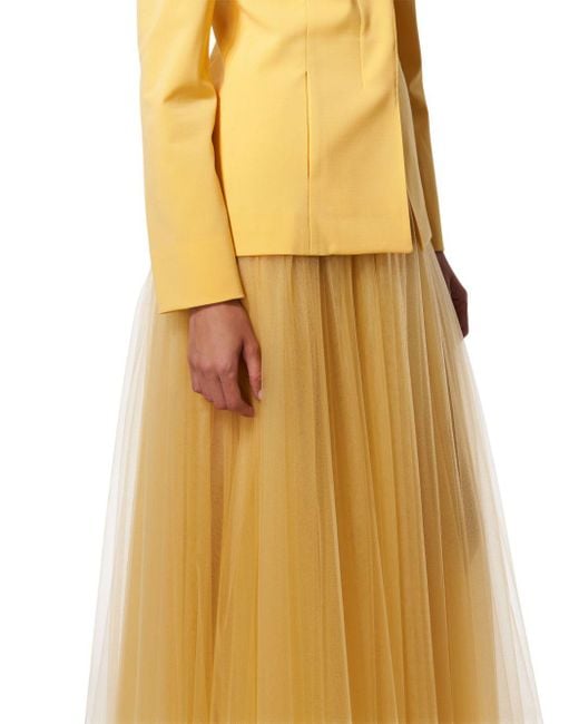 Carolina Herrera チュール マキシスカート Yellow