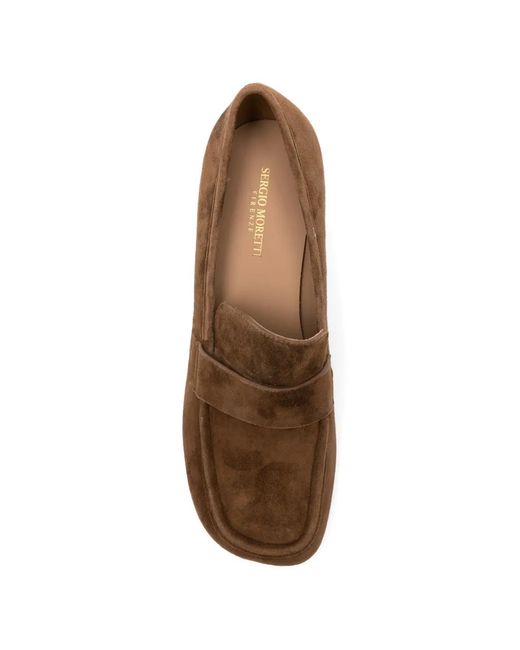 SERGIO MORETTI FIRENZE Brown Suede Pumps