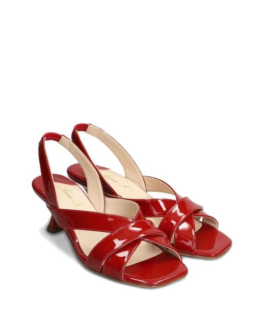 Anna F. Red 60Mm Patent Sandals