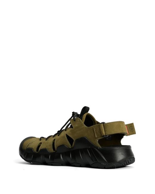 Keen Black Hyperport Fisherman Leather Sandals for men