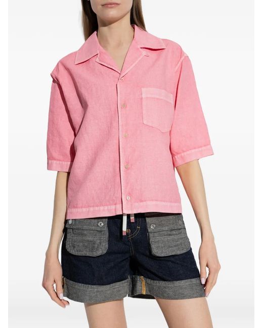 DSquared² Pink Pocket Buttoned Shirt