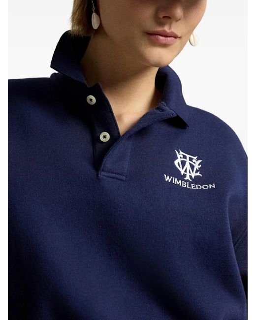 Polo Ralph Lauren Blue Wimbledon Embroidered Polo Pullover