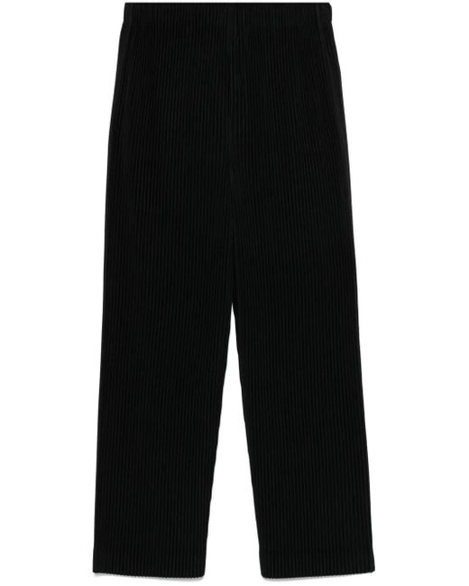 Pantalone Dritto Plissé- Uomo di Homme Plissé Issey Miyake in Black da Uomo