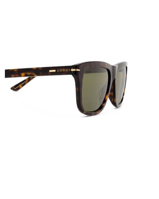 Gucci Brown Tortoiseshell Square-Framed Sunglasses for men