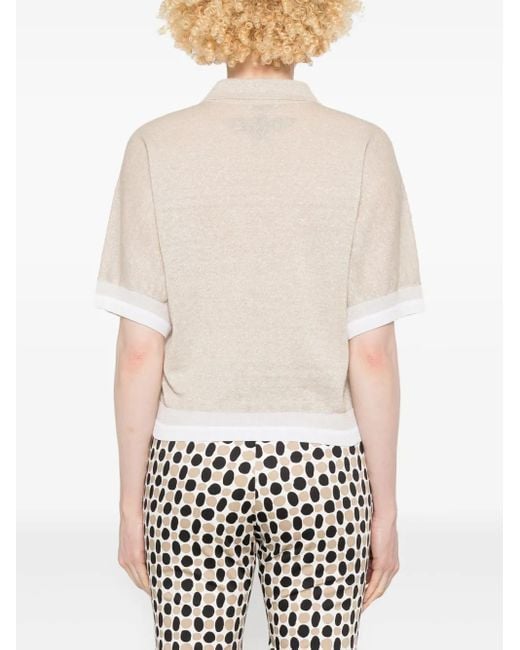 Peserico White Lurex-Detail T-Shirt