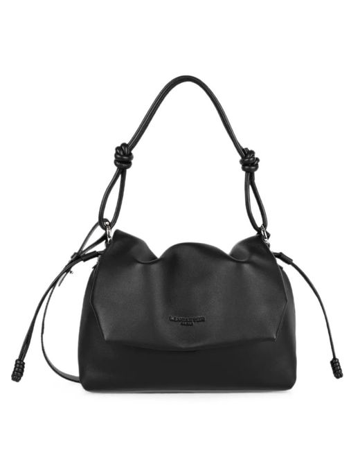 Lancaster Black Lush Knotted-Strap Shoulder Bag