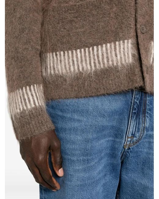 NN07 Brown Cardigan Russell 60012 À Col V for men