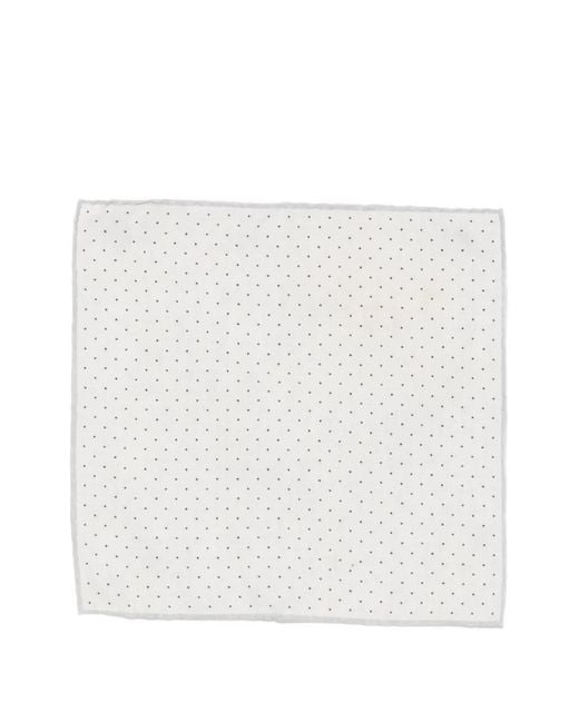 Eleventy Einstecktuch Mit Polka Dots in White für Herren
