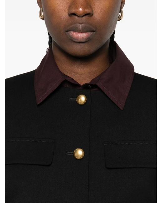 P.A.R.O.S.H. Black Buttoned Pocketed Jacket